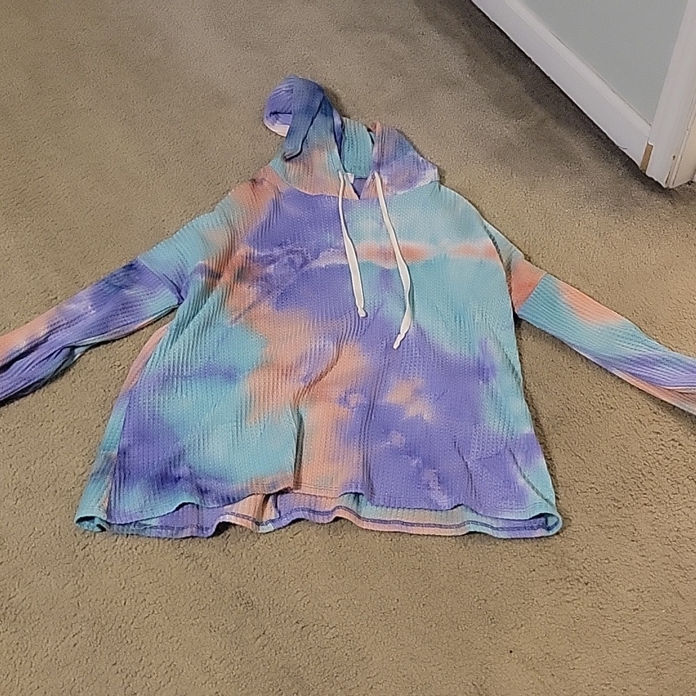 Pink Lily Waffle Knit hoodie
